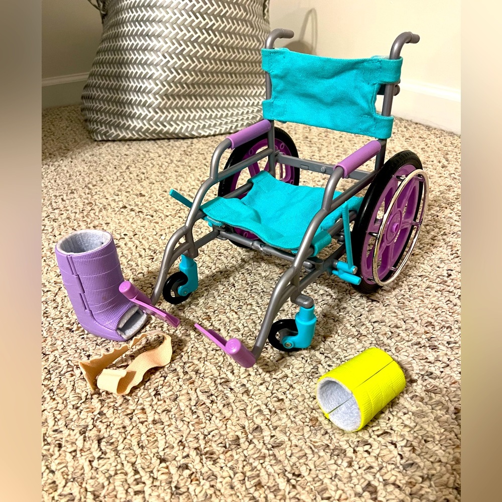 Wheelchair set for 18” doll